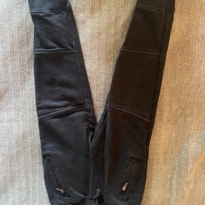 Black Jogger Pants with Zipper Pockets